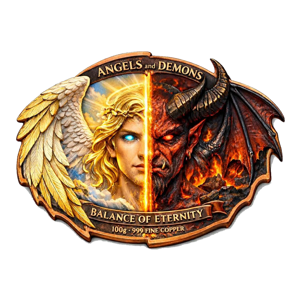 Angels & Demons - Balance of Eternity 100g Copper Colorized Art Bar
