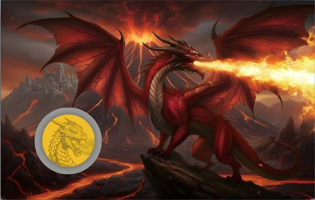2026 Fire Dragon 1/1000 oz Gold Round